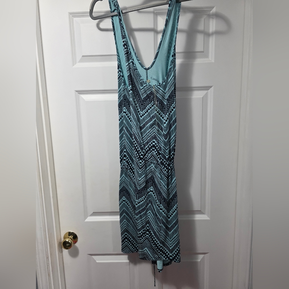 Caslon Aqua and Black Chevron Maxi Dress - Picture 3 of 4